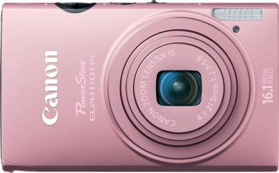Компактный фотоаппарат Canon IXUS 125 HS Pink - вид спереди