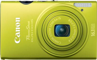 Компактный фотоаппарат Canon IXUS 125 HS Green - вид спереди