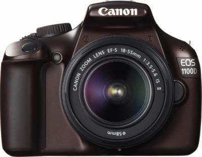 Зеркальный фотоаппарат Canon EOS 1100D Kit 18-55mm IS II Brown - вид спереди
