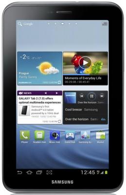 Планшет Samsung Galaxy Tab 2 7.0 8GB 3G Titanium Silver (GT-P3100) - фронтальный вид