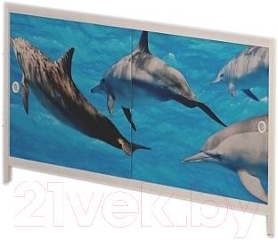Экран для ванны МетаКам Ультра легкий АРТ 1.68 (дельфины)