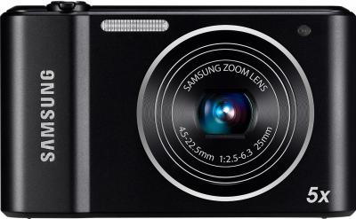 Компактный фотоаппарат Samsung ST66 (EC-ST66ZZFPBR) Black - вид спереди