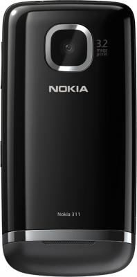 Мобильный телефон Nokia Asha 311 Dark Gray - задняя крышка