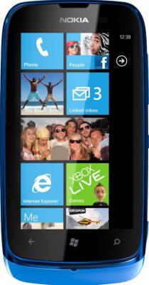 Смартфон Nokia Lumia 610 (Cyan) - общий вид