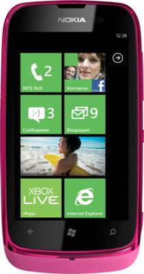Смартфон Nokia Lumia 610 (Magenta) - общий вид
