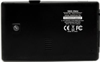 GPS навигатор SeeMax navi E540 HD DVR 8GB - вид сзади