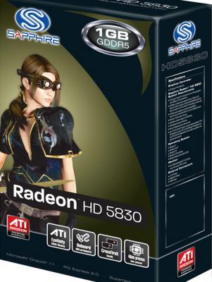 Видеокарта Sapphire HD 5830 1GB GDDR5 PCIE (11169-00-20R) - коробка