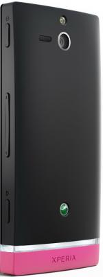 Смартфон Sony Xperia U (ST25i) Black-Pink - вид сзади