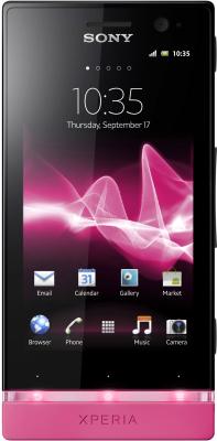 Смартфон Sony Xperia U (ST25i) Black-Pink - общий вид