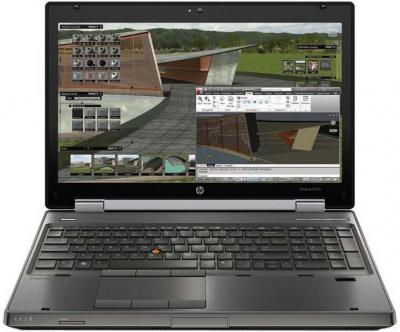 Ноутбук HP EliteBook 8570w (B9D07AW) - фронтальный вид