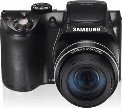 Компактный фотоаппарат Samsung WB100 (EC-WB100ZBABRU) Black - вид спереди