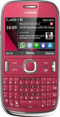 Мобильный телефон Nokia Asha 302 Plum Red - общий вид