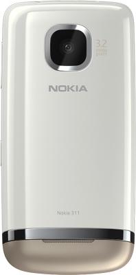 Мобильный телефон Nokia Asha 311 Sand White - задняя панель