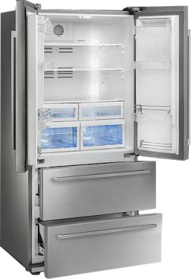 Холодильник с морозильником Smeg FQ55FXE - с открытой дверью