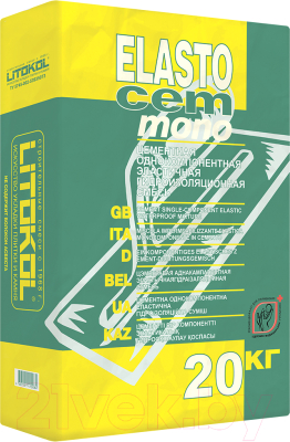 Гидроизоляция цементная Litokol Elastocem Mono (20кг)