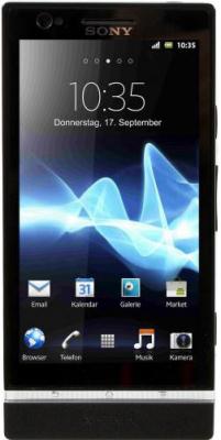 Смартфон Sony Xperia P (LT22i) Black - общий вид