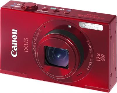 Компактный фотоаппарат Canon IXUS 500 HS Red - общий вид