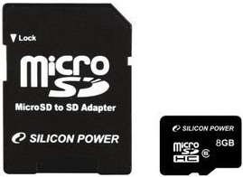 Карта памяти Silicon Power microSDHC (Class 6) 8 Gb (SP008GBSTH006V10-SP) - общий вид