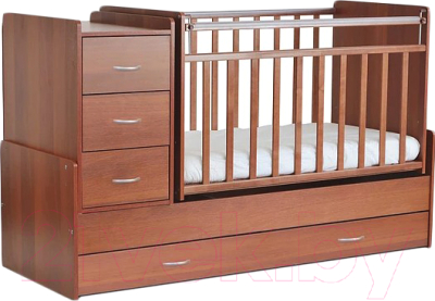 Детская кровать-трансформер СКВ 534037 (орех)