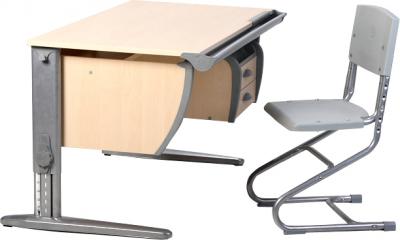 Парта+стул Дэми СУТ 15-04 (серый, клен) - общий вид