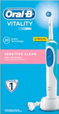 Электрическая зубная щетка Oral-B Vitality Sensitive Clean / D12.513S (80201849)
