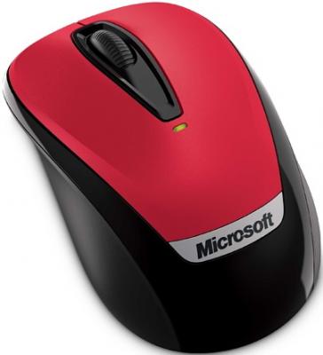 Мышь Microsoft Wireless Mobile Mouse 3000 Hibiscus Red (2EF-00021) - общий вид