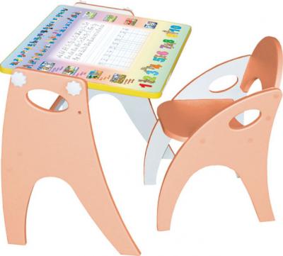 Комплект мебели с детским столом Tech Kids Буквы-цифры 14-312 (персиковый) - общий вид