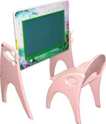 Комплект мебели с детским столом Tech Kids Буквы-цифры 14-312 (персиковый) - общий вид - мольберт