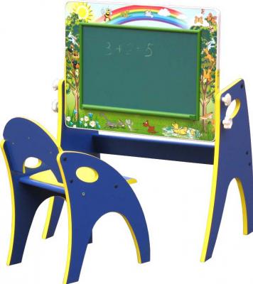 Комплект мебели с детским столом Tech Kids Буквы-цифры 14-316 (синий) - общий вид - мольберт