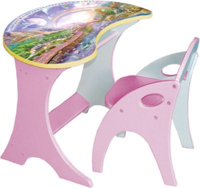Комплект мебели с детским столом Tech Kids Капелька Космошкола 14-301 (розовый) - общий вид