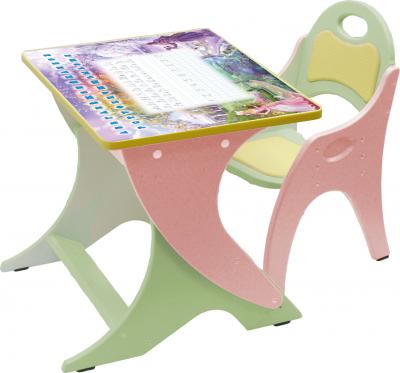Комплект мебели с детским столом Tech Kids Зима-лето 14-332 (фисташковый и розовый) - общий вид