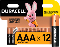Комплект батареек Duracell Basic LR03 (12шт) - 