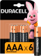 Комплект батареек Duracell Basic LR03 (6шт) - 