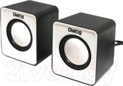 Мультимедиа акустика Dialog Colibri AC-02UP (черный/белый) - общий вид