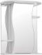Шкаф с зеркалом для ванной Кветка Лилия ШЛ-550-01 (белый, правый) - 