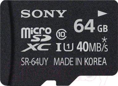 Карта памяти Sony microSDXC (Class 10) 64GB + адаптер (SR64NYAT)