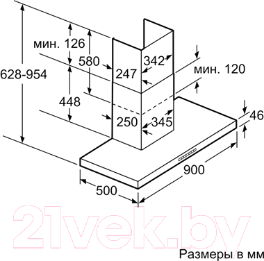 Вытяжка Т-образная Siemens LC91BA582