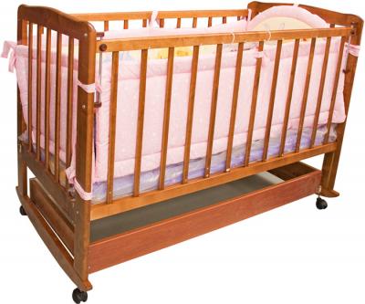 Детская кроватка Лескоммебель Лиза H8-6/3 (Натуральный цвет) - общий вид