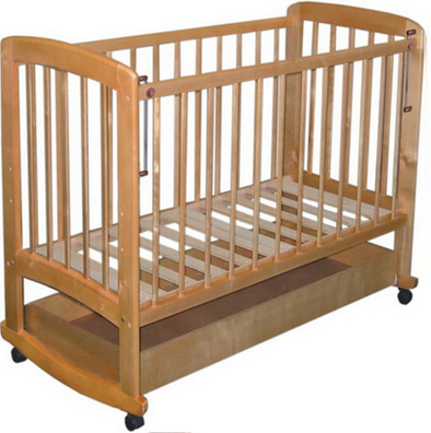 Детская кроватка Лескоммебель Лиза H8-6/3г (Натуральный цвет) - общий вид