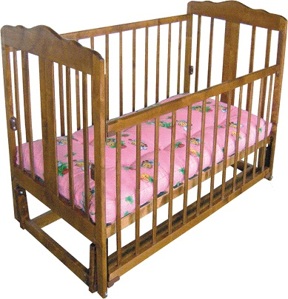 Детская кроватка Лескоммебель Лиза H8-6/4смя (Натуральный цвет) - общий вид