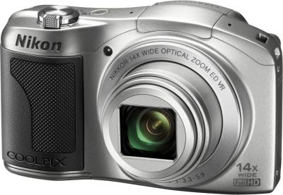 Компактный фотоаппарат Nikon COOLPIX L610 Silver - общий вид