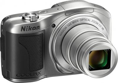 Компактный фотоаппарат Nikon COOLPIX L610 Silver - общий вид
