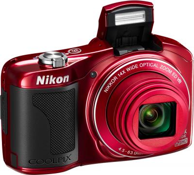 Компактный фотоаппарат Nikon COOLPIX L610 Red - общий вид