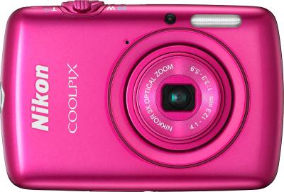 Компактный фотоаппарат Nikon Coolpix S01 Pink - вид спереди