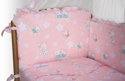 Комплект постельный для малышей Perina Роза Р6-01.3 (Зайки розовый) - общий вид