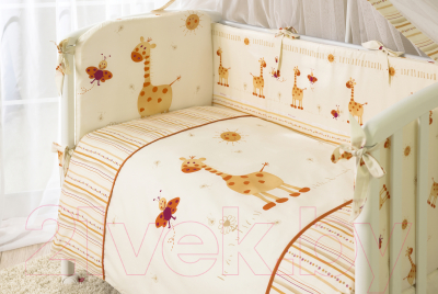 Комплект постельный для малышей Perina Кроха К7-01.2 (Жирафики)