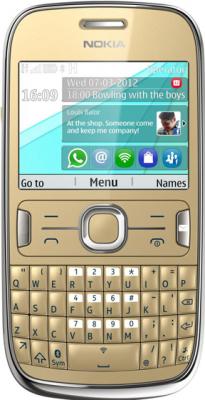 Мобильный телефон Nokia Asha 302 Light Gold - общий вид