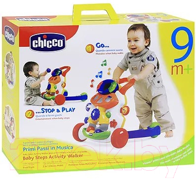 Ходунки-каталка Chicco Первые шаги 2 в 1