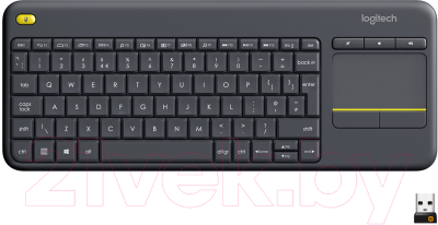 Клавиатура Logitech Wireless Touch Keyboard K400 Plus Black / 920-007147
