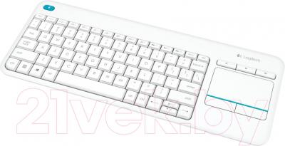 Клавиатура Logitech Wireless Touch Keyboard K400 Plus / 920-007148 (белый)